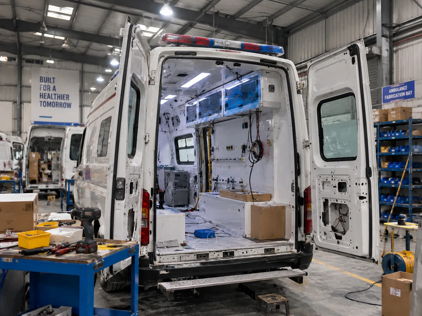 Equipment integration in an ambulance