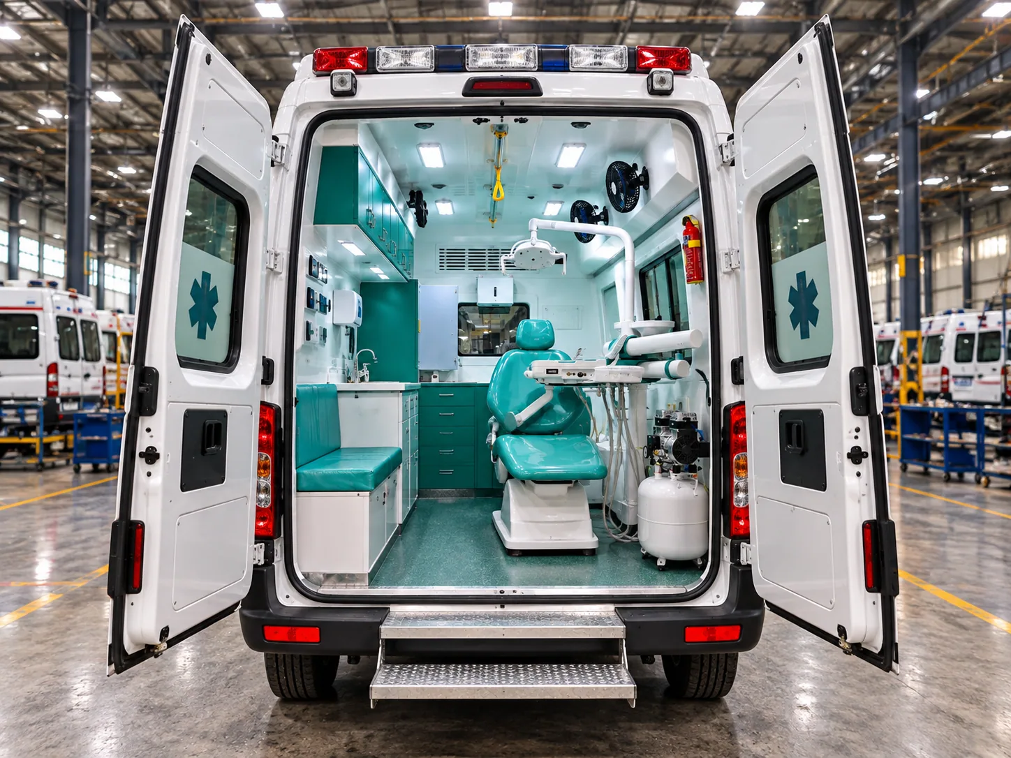 Mobile dental clinic interior