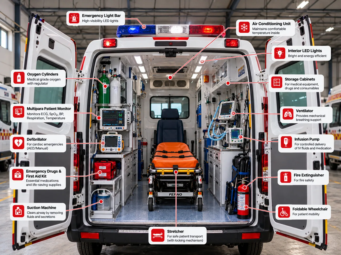 Ambulance workshop fabrication