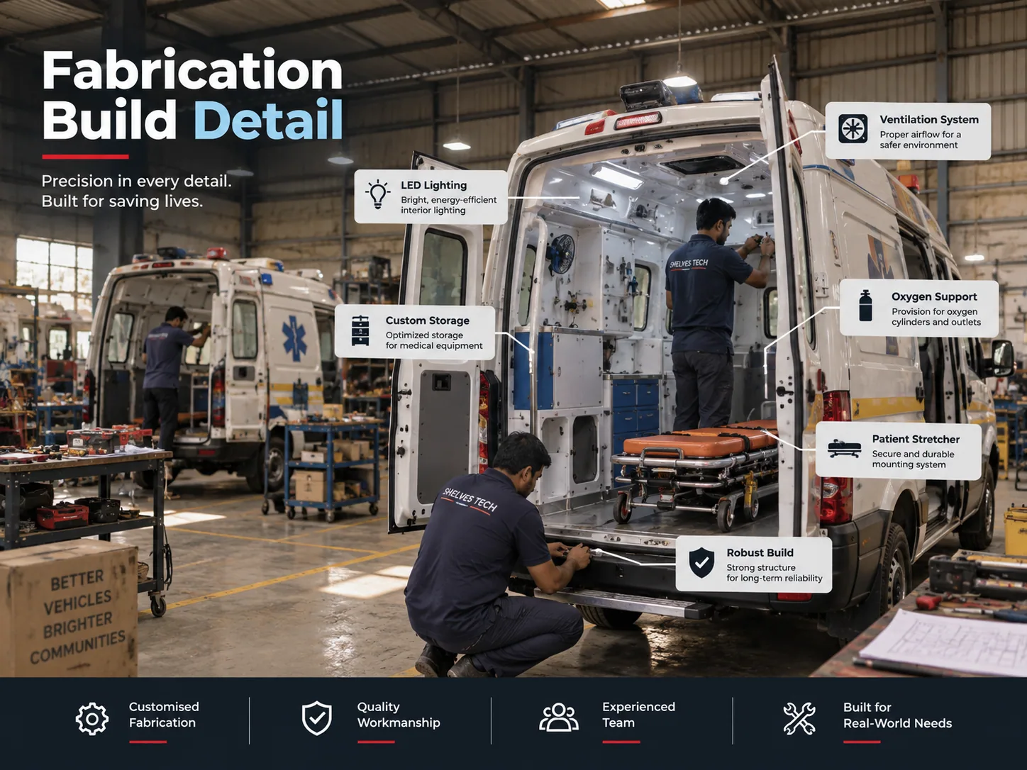 Ambulance fabrication build detail
